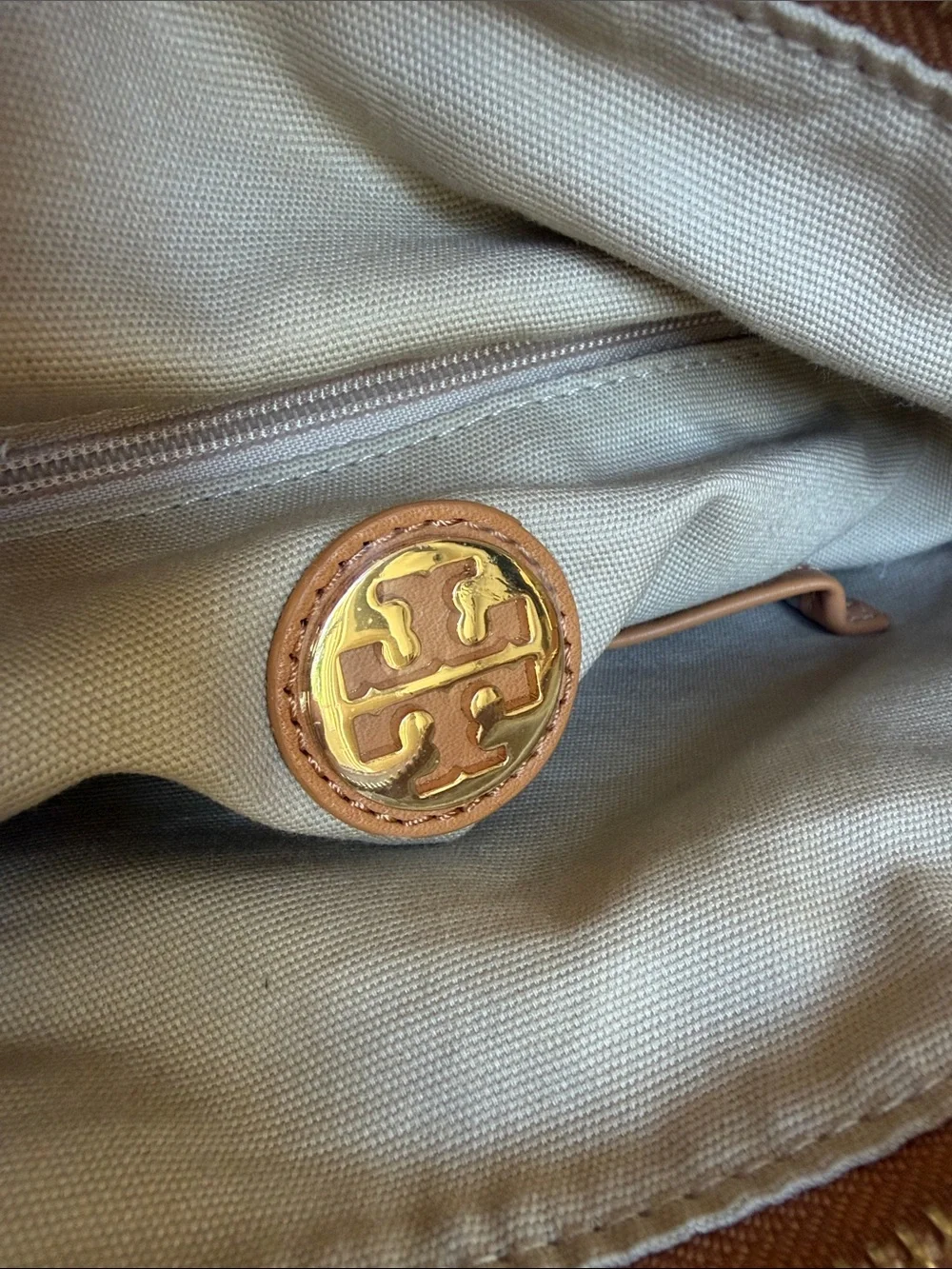 Tory Burch Rare Coastal Grandmother 2010’s Sophia Striped Canvas Tote Aqua GUC